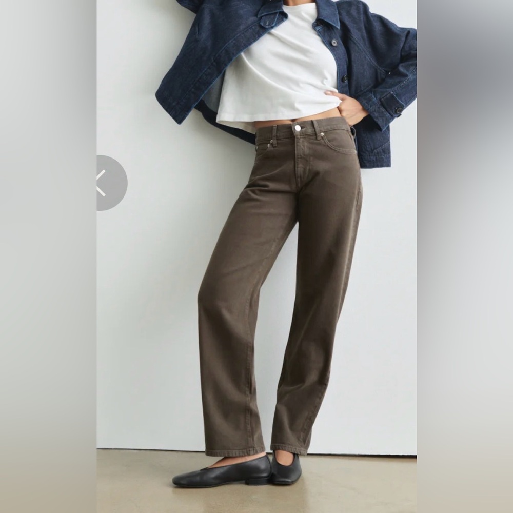 AYR Women's Straight Leg Jeans in Brown
